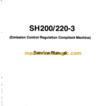 Sumitomo SH200-3, SH220-3 Hydraulic Excavator Service Text