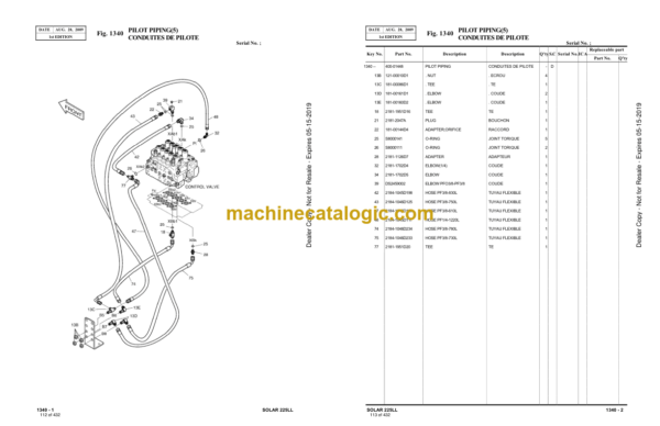 Doosan S225LL Excavator Parts Manual (Serial Number 1001 and UP) - Image 2