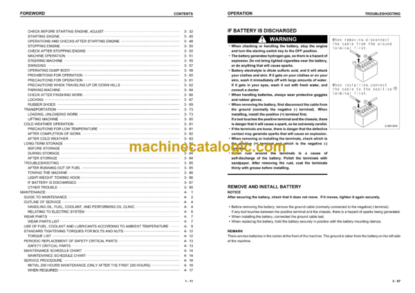 Komatsu CD110R-1 Crawler Carrier Operation and Maintenance Manual (SEAM039000T) - Image 3