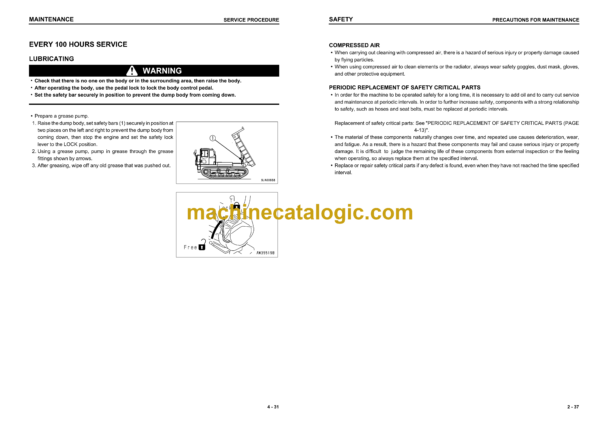 Komatsu CD110R-1 Crawler Carrier Operation and Maintenance Manual (SEAM039000T) - Image 4