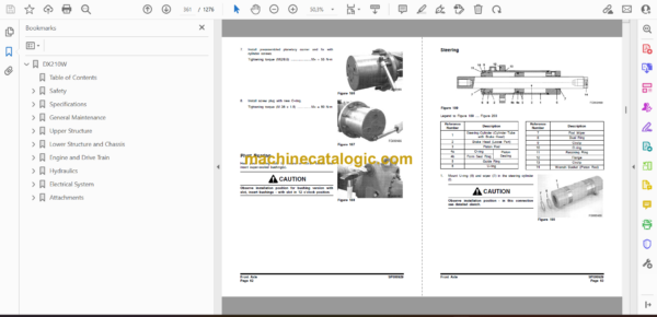 Doosan Daewoo Solar 170LC-V Excavator Shop Manual (Serial Number 1001 and Up) - Image 2