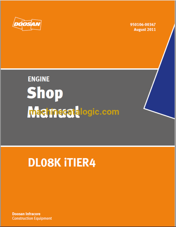Doosan DL08K iTier4 Engine Shop Manual (950106-00347)