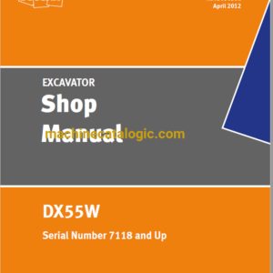 Doosan DX55W Wheleed Excavator Shop Manual (Serial Number 7118 and Up)