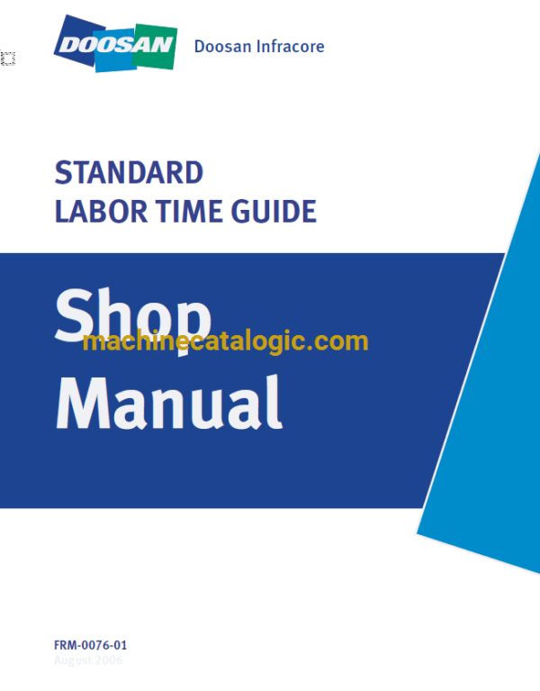 Doosan Standart Labor Time Guide Shop Manual (FRM-0076-01)
