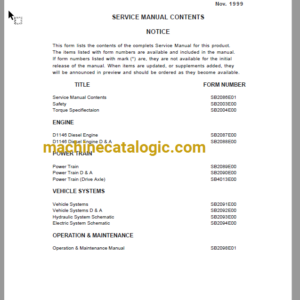 Doosan Daewoo D100, D120 Lift Truck Service Manual