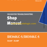 Doosan DX340LC-5, DX350LC-5 Excavator Troubleshooting Shop Manual (950106-01940E)
