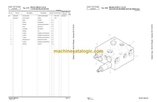 Doosan S130W-V Wheeled Excavator Parts Manual (Serial Number 1147 and Up) - Image 2
