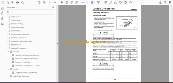 Sumitomo SH135X-3B Hydraulic Excavator Operators Manual (WDL1254-0T) - Image 2
