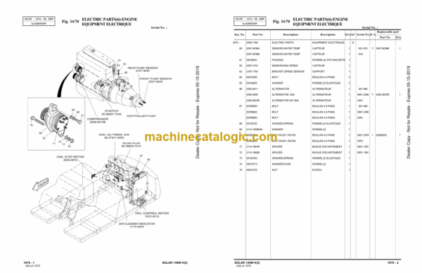 Doosan S130W-V Wheeled Excavator Parts Manual (Serial Number 1147 and Up) - Image 3
