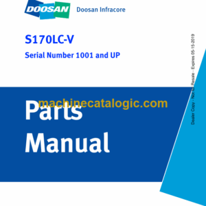 Doosan S170LC-V Excavator Parts Manual (Serial Number 1001 and UP)