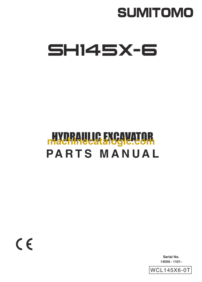 Sumitomo SH145X-6 Hydraulic Excavator Parts Manual (WCL145X6-0T)