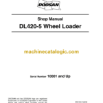 Doosan DL420-5 Wheel Loader Shop Manual (Serial Number 10001 and Up)