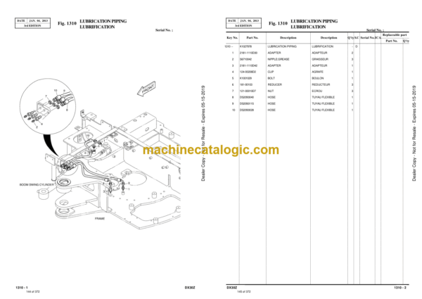 Doosan DX30Z Excavator Parts Manual (Serial Number 5001 and Up) - Image 2