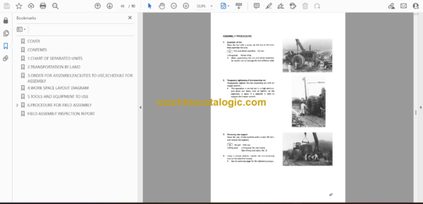 Komatsu WD900-3 Wheel Dozer Field Assembly Instruction (SEAW002500) - Image 2