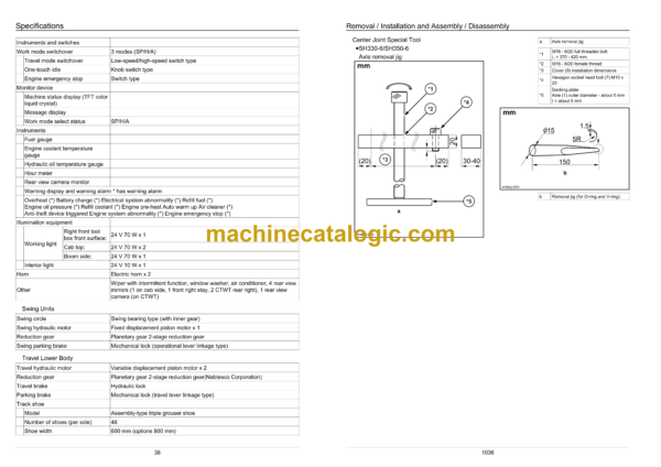 Sumitomo SH330-6, SH330LC-6, SH350HD-6, SH350LHD-6 Hydraulic Excavator Service Manual (WLSM3306-02W) - Image 3