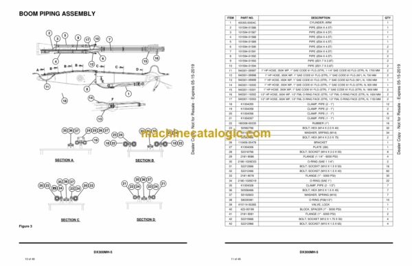 Doosan DX300MH-5 Excavator Parts Manual (MH43-6 - Serial Number B3FG00101 and Up) - Image 3