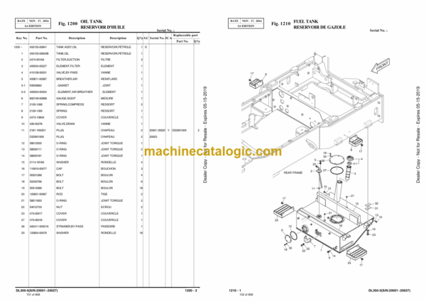 Doosan DL350-5 Wheel Loader Parts Manual (Serial Number 20001 and Up) - Image 2