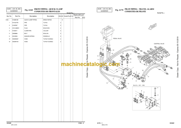 Doosan DX30Z Excavator Parts Manual (Serial Number 5001 and Up) - Image 3