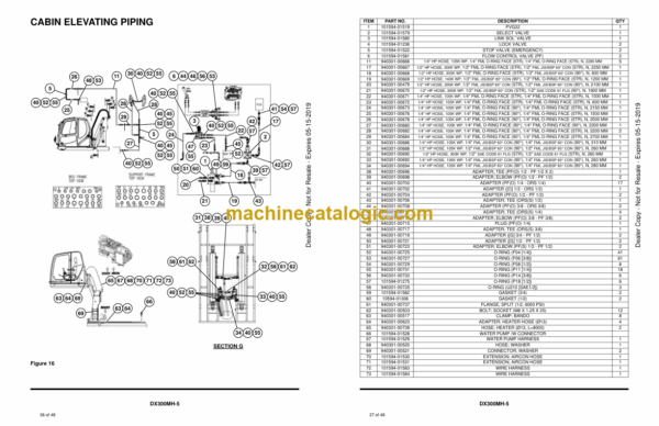 Doosan DX300MH-5 Excavator Parts Manual (MH43-6 - Serial Number B3FG00101 and Up) - Image 4