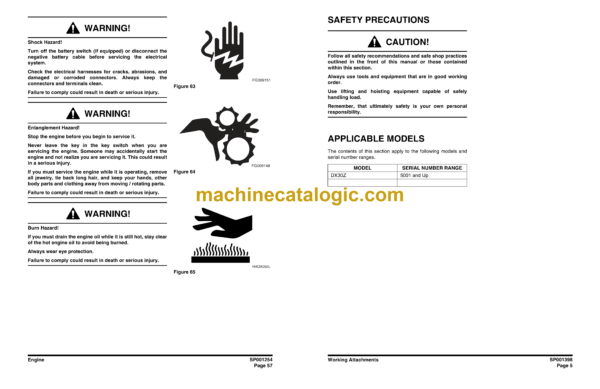 Doosan DX30Z Crawler Excavator Shop Manual (Serial Number 5001 and Up) - Image 4