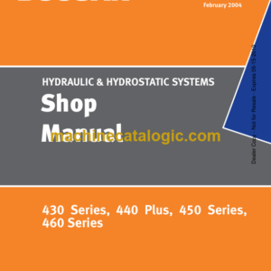 Doosan 430 Series, 440 Plus, 450 Series, 460 Series Hydraulic & Hydrastatic Systems Shop Manual (SB4149E00)