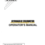 Sumitomo SH225X-3 Hydraulic Excavator Operators Manual (WDL2253-0W)