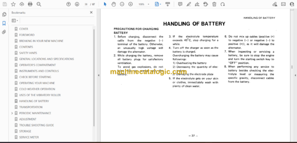 Komatsu JV100 Vibratory Roller Operation and Maintenance Manual (SEAM0265TK01) - Image 2