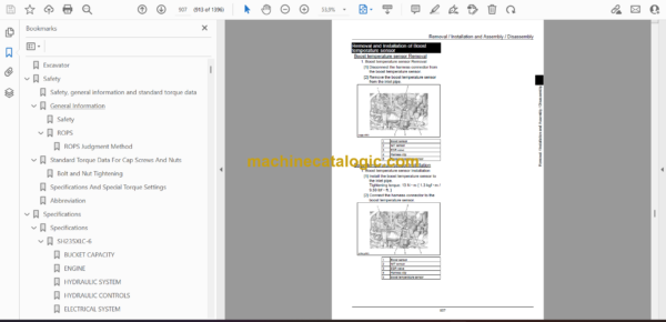 Sumitomo SH235X-6, SH235XLC-6 Hydraulic Excavator Service Manual (WLSM2356-03W) - Image 2