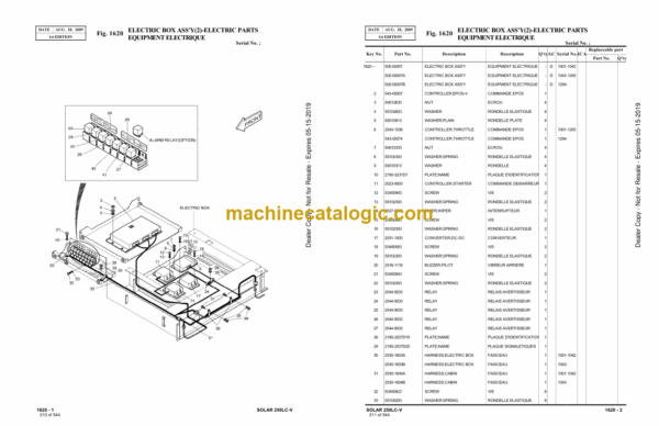 Doosan S250LC-V Excavator Parts Manual (Serial Number 1001 and UP) - Image 2