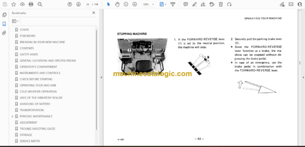 Komatsu JV100A, JV100WA, JV100WP-1 Vibratory Roller Operation and Maintenance Manual (SEAM02650107) - Image 2