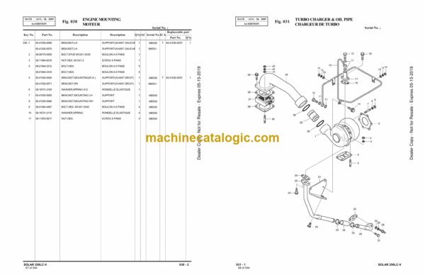 Doosan S250LC-V Excavator Parts Manual (Serial Number 1001 and UP) - Image 4