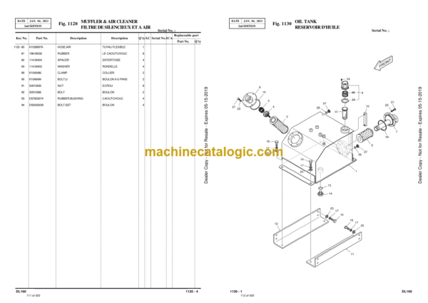 Doosan DL160 Wheel Loader Parts Manual (Serial Number 5001 and Up) (K1040198BEF) - Image 3