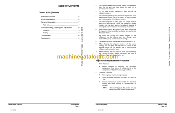 Doosan DX225MH-3 Hydraulic Excavator Shop Manual (Serial Number 1001 and Up) - Image 3