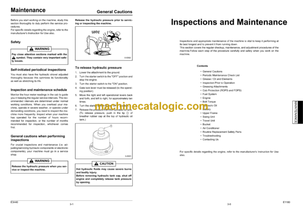 Sumitomo SH300-5 Hydraulic Excavator Operators Manual (WDL3005-1T) - Image 4