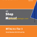 Doosan MT36, MT41 Tier 3 Articulated Dump Truck Shop Manual (Serial Number 810109 and Up)