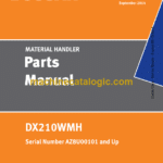 Doosan DX210WMH Wheeled Excavator Parts Manual (Serial Number AZ8U00101 and Up)