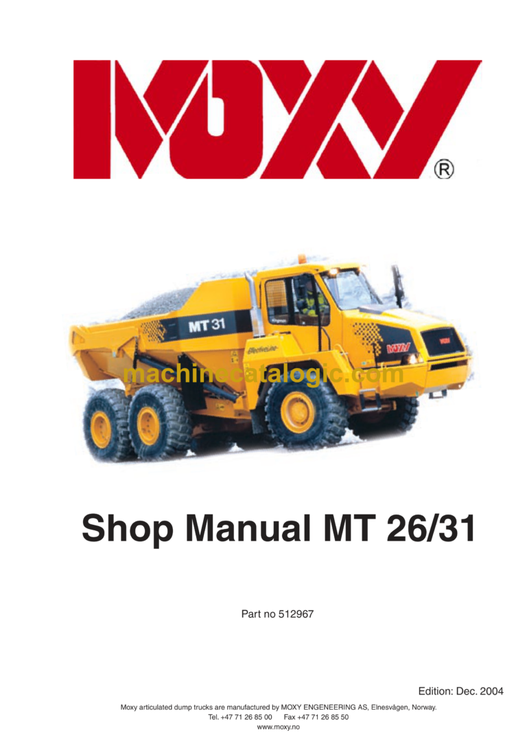 Doosan MT31 Articulated Dump Truck Shop Manual (512967)