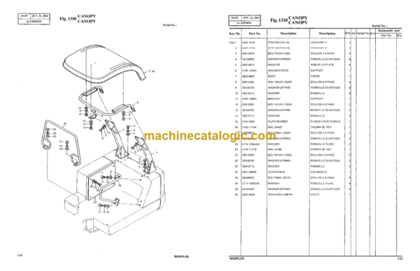 Doosan Solar 30 Plus Excavator Parts Manual (Serial Number 1001 thru 20000) - Image 2