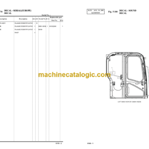 Doosan DX60R Excavator Parts Manual (Serial Number 50001 and UP)
