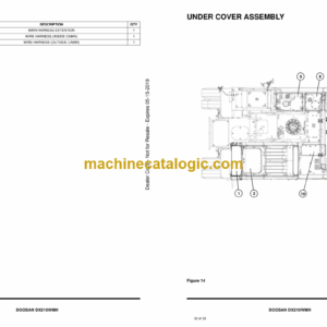 Doosan DX210WMH Wheeled Excavator Parts Manual (Serial Number AZ8U00101 and Up)