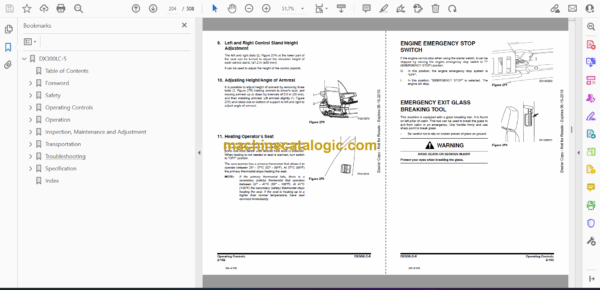 Doosan DX300LC-5 Excavator Operation and Maintenance Manual (Serial Number 1001 - 20000) - Image 2