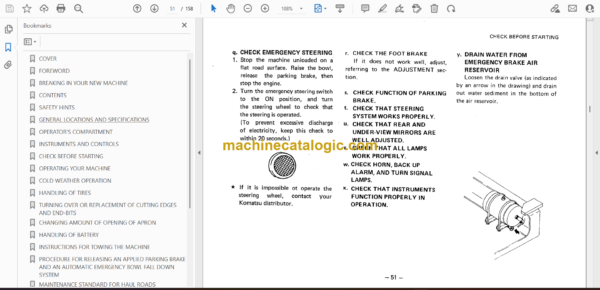 Komatsu WS16S-3 Motor Scraper Operation and Maintenance Manual (SEAM02860301) - Image 2