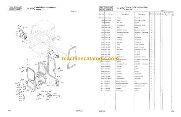 Doosan Solar 30 Plus Excavator Parts Manual (Serial Number 1001 thru 20000) - Image 4