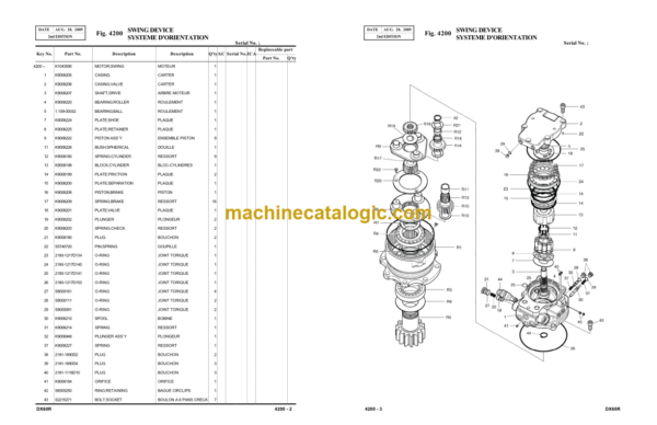 Doosan DX60R Excavator Parts Manual (Serial Number 50001 and UP) - Image 3