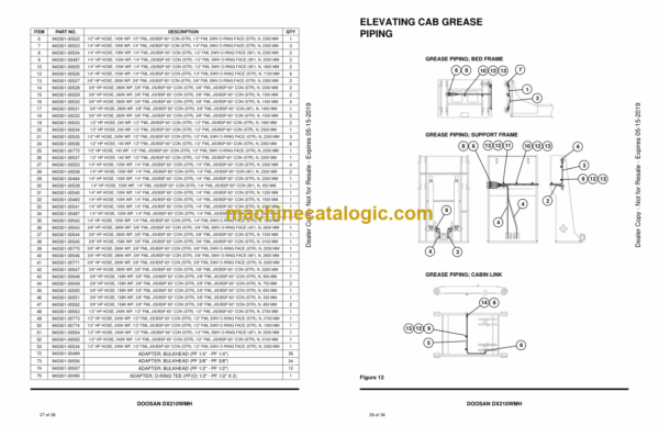 Doosan DX210WMH Wheeled Excavator Parts Manual (Serial Number AZ8U00101 and Up) - Image 3