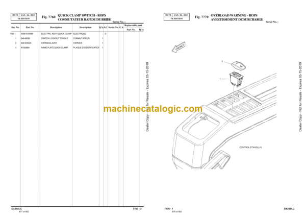 Doosan DX255LC Excavator Parts Manual (Serial Number 5001 and Up) - Image 4