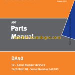 Doosan DA40 Articulated Dump Truck Parts Manual (T2 - Serial Number 820501 T4, STAGE 3B - Serial Number 840503)