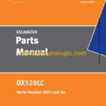 Doosan DX520LC Excavator Parts Manual (Serial Number 5001 and Up)