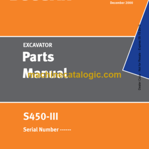 Doosan S450-3 Excavator Parts Manual
