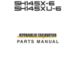 Sumitomo SH145X-6, SH145XU-6 Hydraulic Excavator Parts Manual (WCL1356-0W)